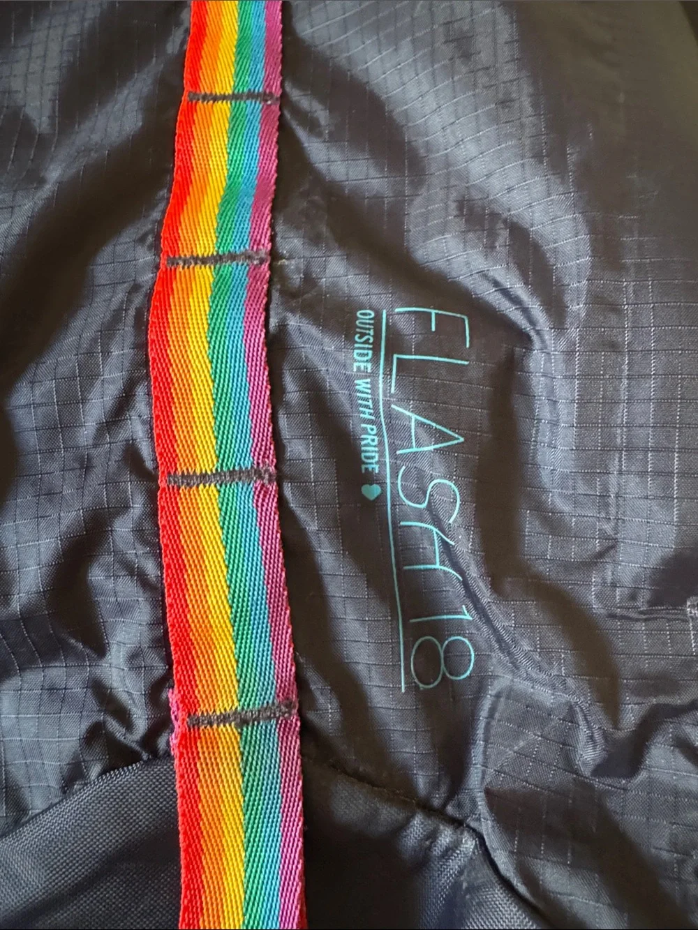Dark Blue REI Daypack/hiking pack with Rainbow Strap